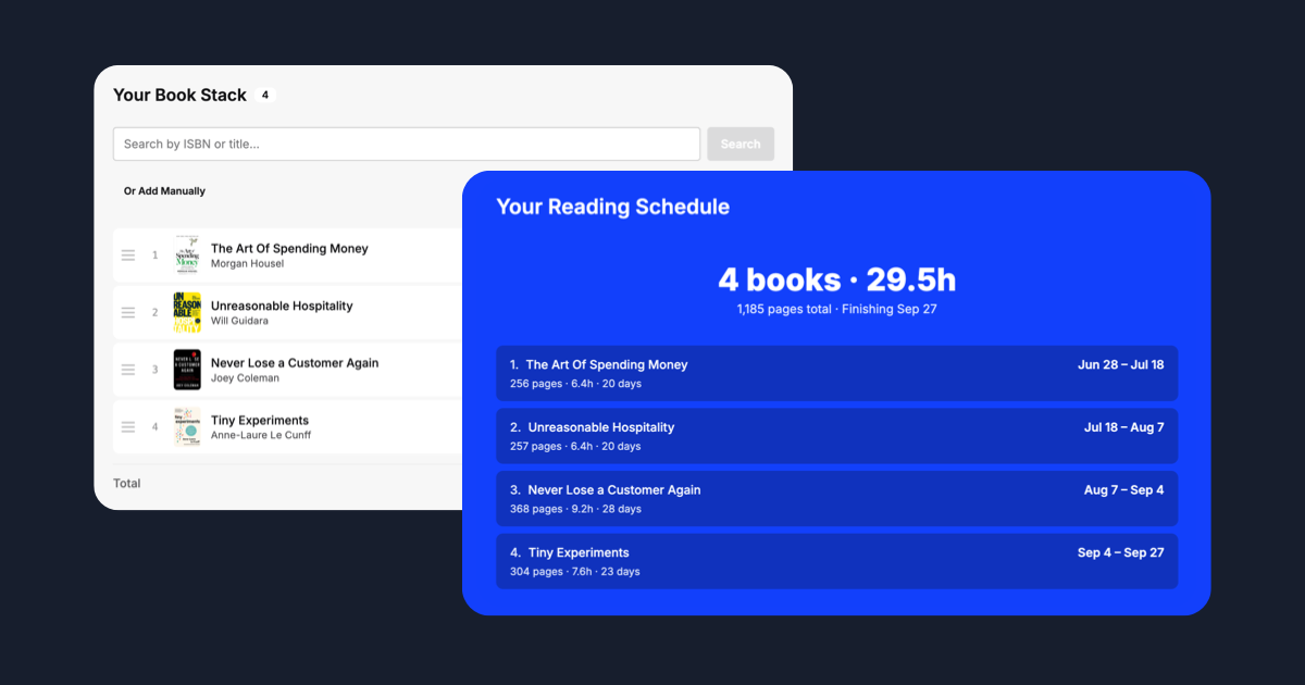 TBR Stack Planner